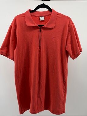 Father Sons Polo Shirt Mens Size 2XL Coral/Red Short Sleeve Casual Dress